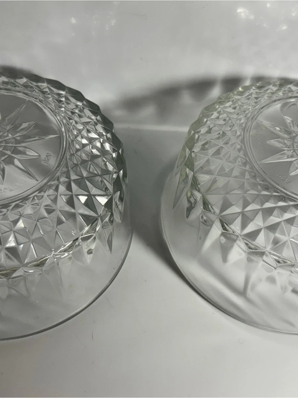 Vintage Set of 2 Arcoroc USA Clear Glass Crystal Berry Bowl Small 5 inch